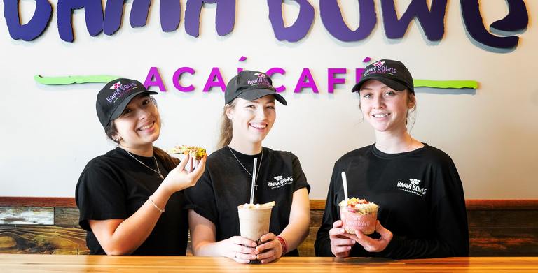 Bahia Bowl staff at counter
