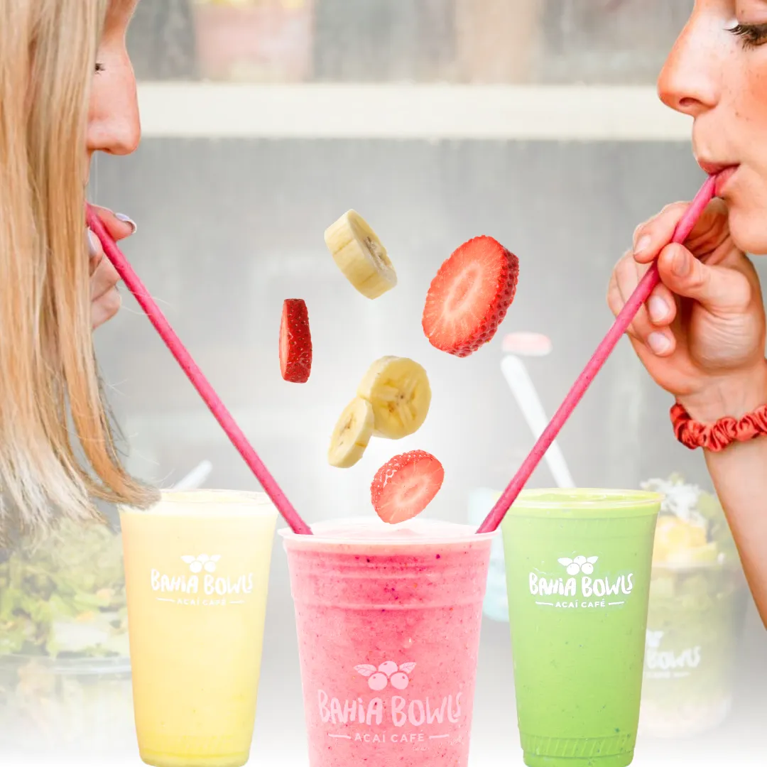 Handcrafted Bahia Bowls smoothies made with real fruit and no artificial preservatives