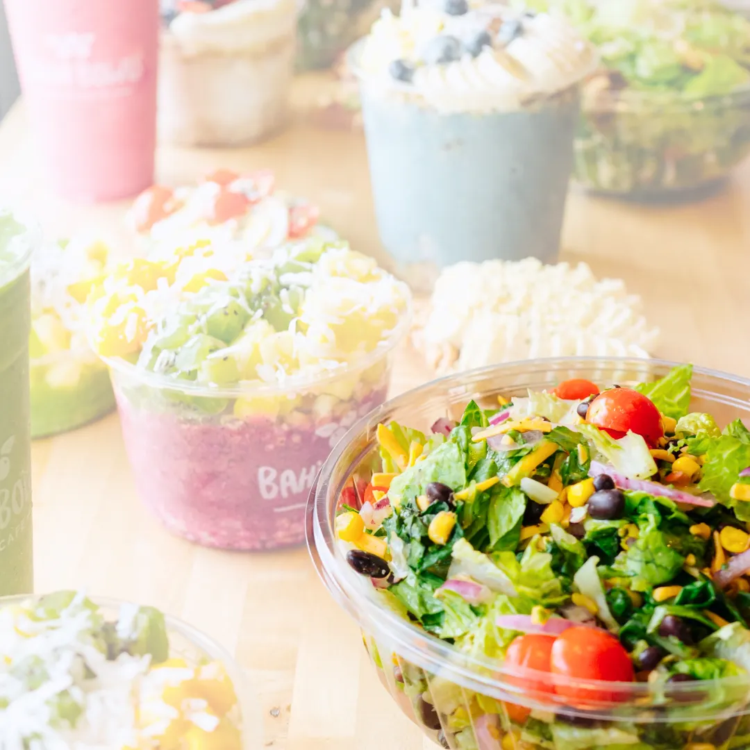 Fresh, crisp salads with premium toppings from Bahia Bowls