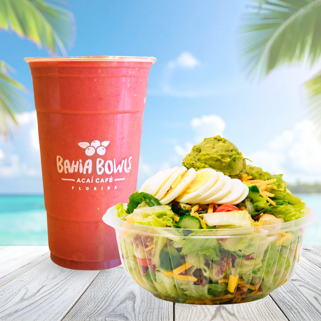 Fresh smoothies and salads made with premium ingredients at Bahia Bowls