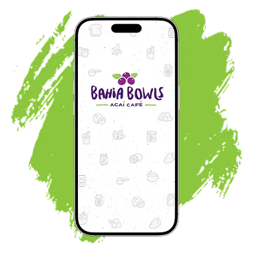Bahia Bowls mobile app screen